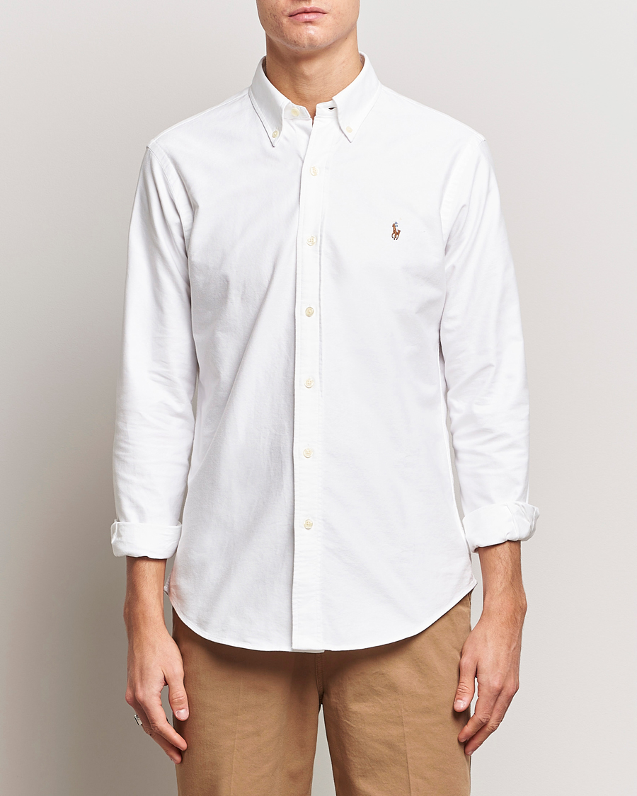 Men | Clothing | Polo Ralph Lauren | Custom Fit Oxford Shirt White