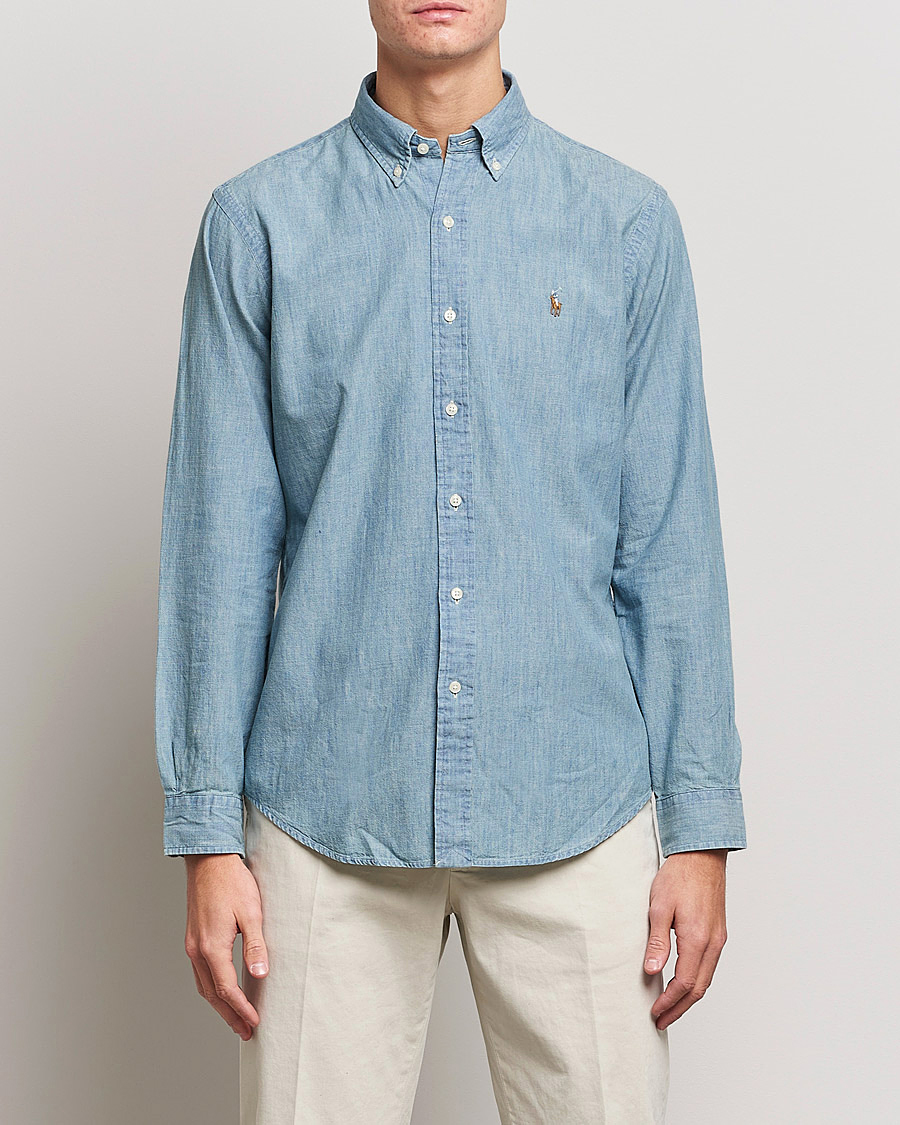 Men | Gifts | Polo Ralph Lauren | Custom Fit Shirt Chambray Washed