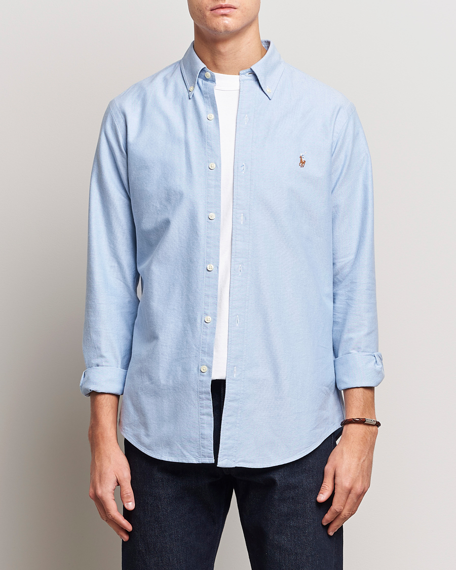 Herr | Oxfordskjortor | Polo Ralph Lauren | Custom Fit Oxford Shirt Blue