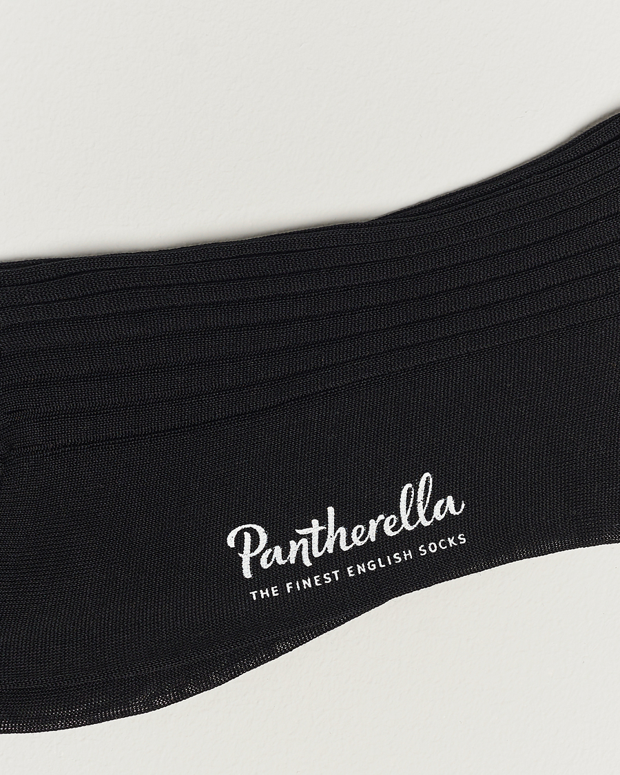 Men | Pantherella | Pantherella | Vale Cotton Socks Black