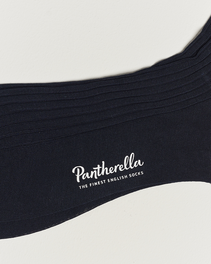 Men | Pantherella | Pantherella | Vale Cotton Socks Navy
