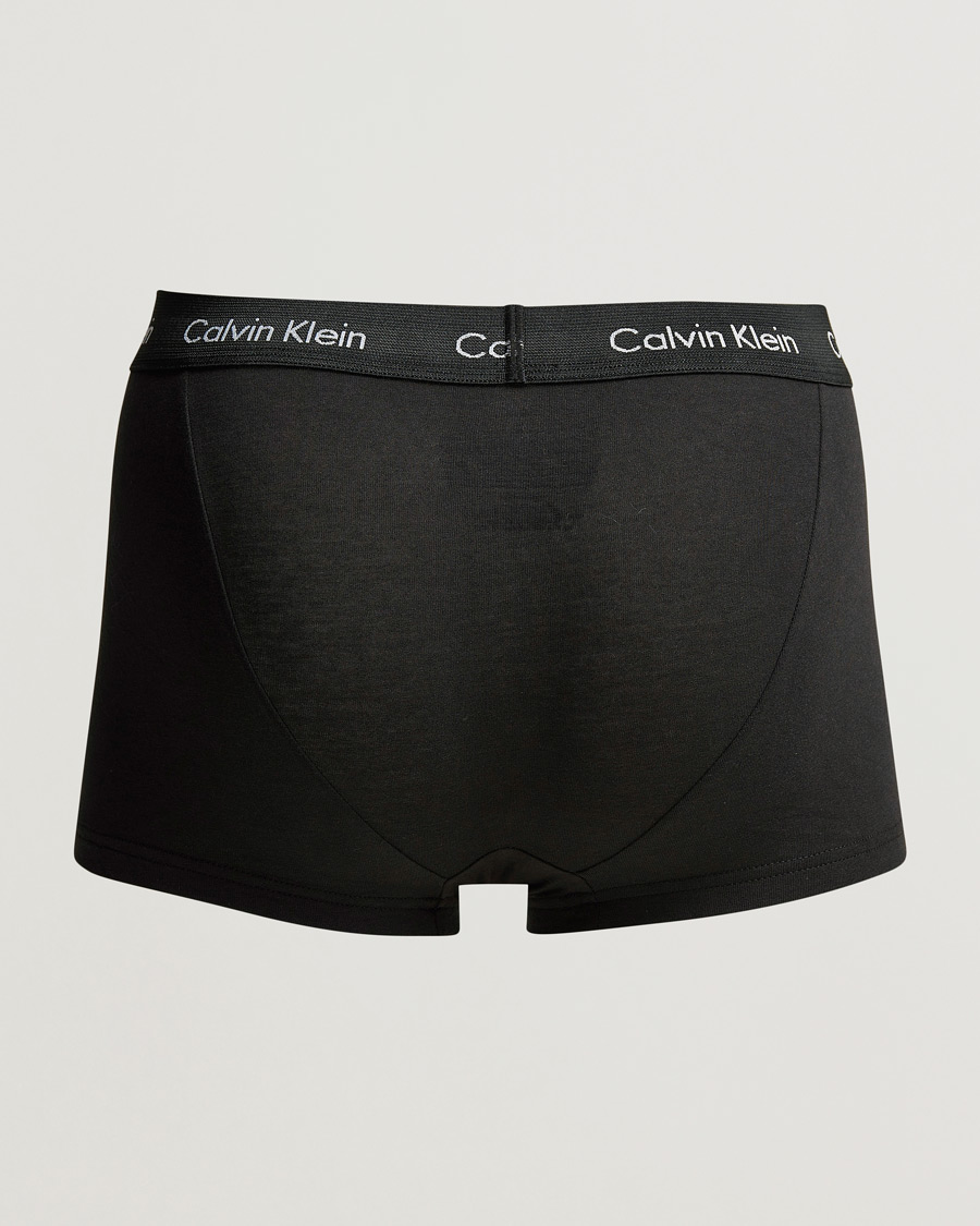 Men | Trunks | Calvin Klein | Cotton Stretch Low Rise Trunk 3-pack Blue/Black/Cobolt