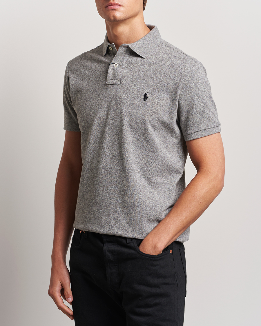 Men | Polo Shirts | Polo Ralph Lauren | Custom Slim Fit Polo Canterbury Heather