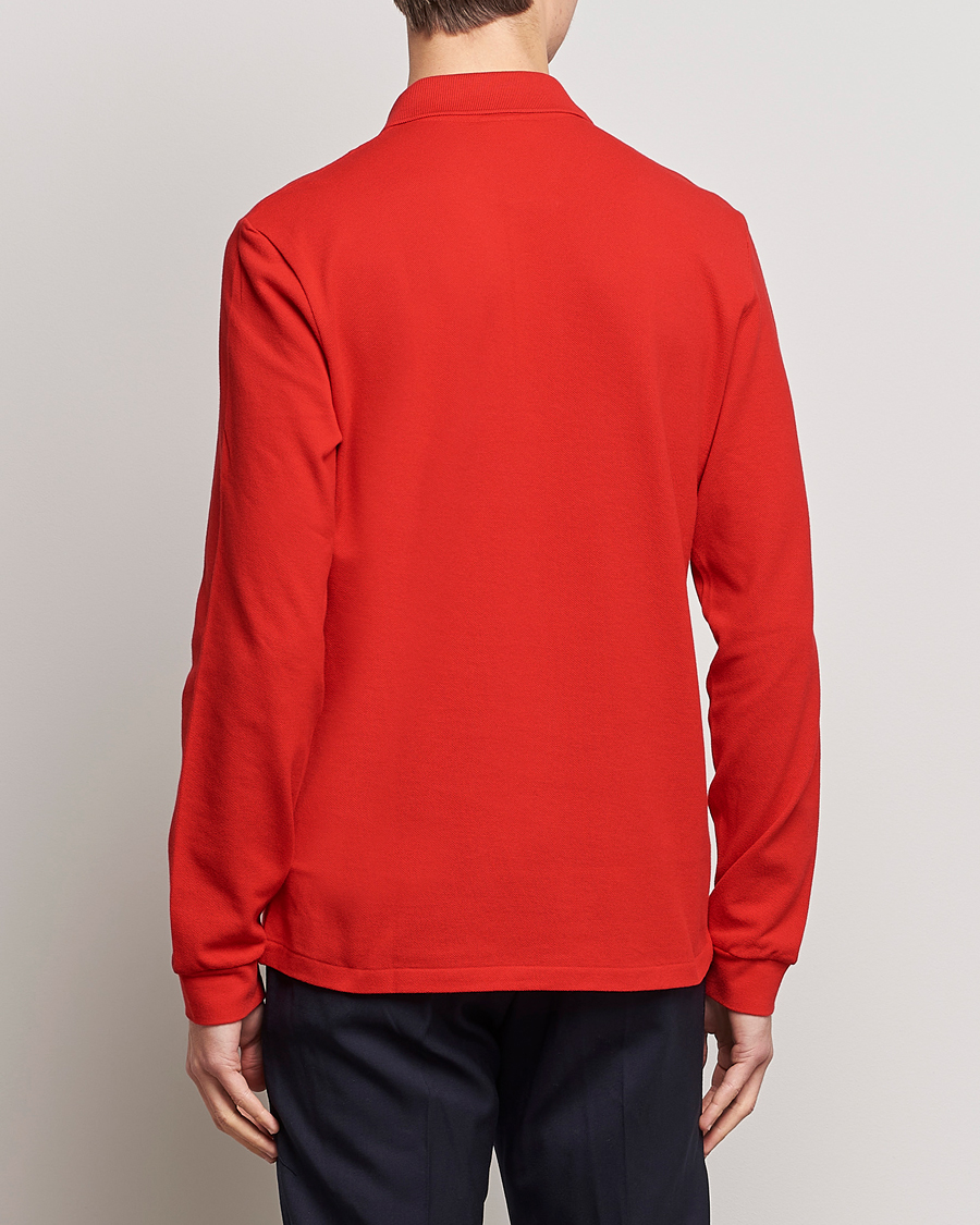 Men | Long Sleeve Polo Shirts | Lacoste | Long Sleeve Polo Red