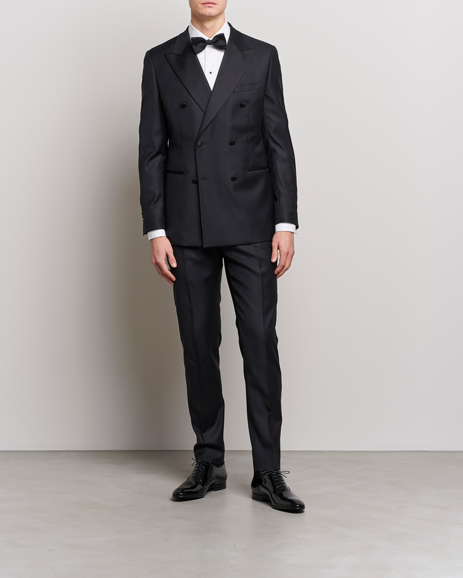 Men | Wedding Suit | Eton | Custom Fit Tuxedo Shirt Black Ribbon White