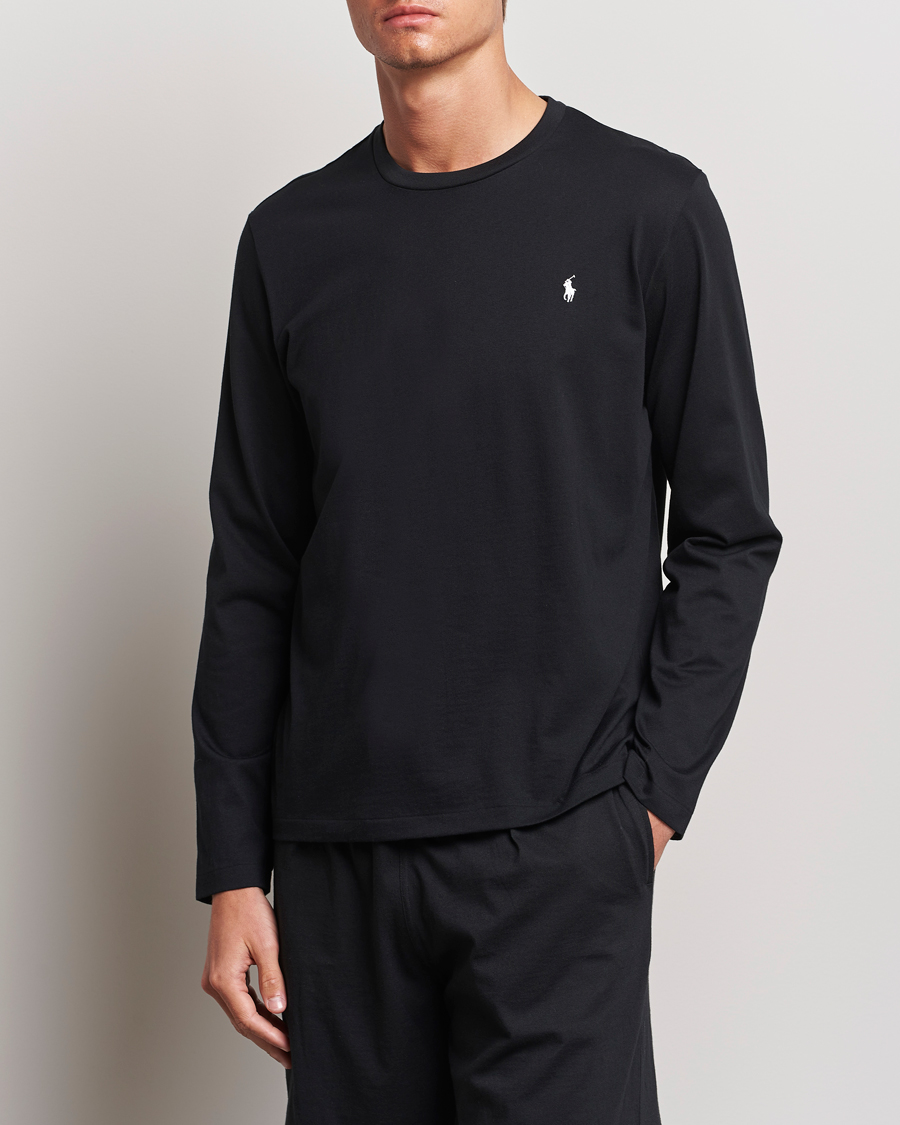 Men | Long Sleeve T-shirts | Polo Ralph Lauren | Liquid Cotton Long Sleeve Crew Neck Tee Black
