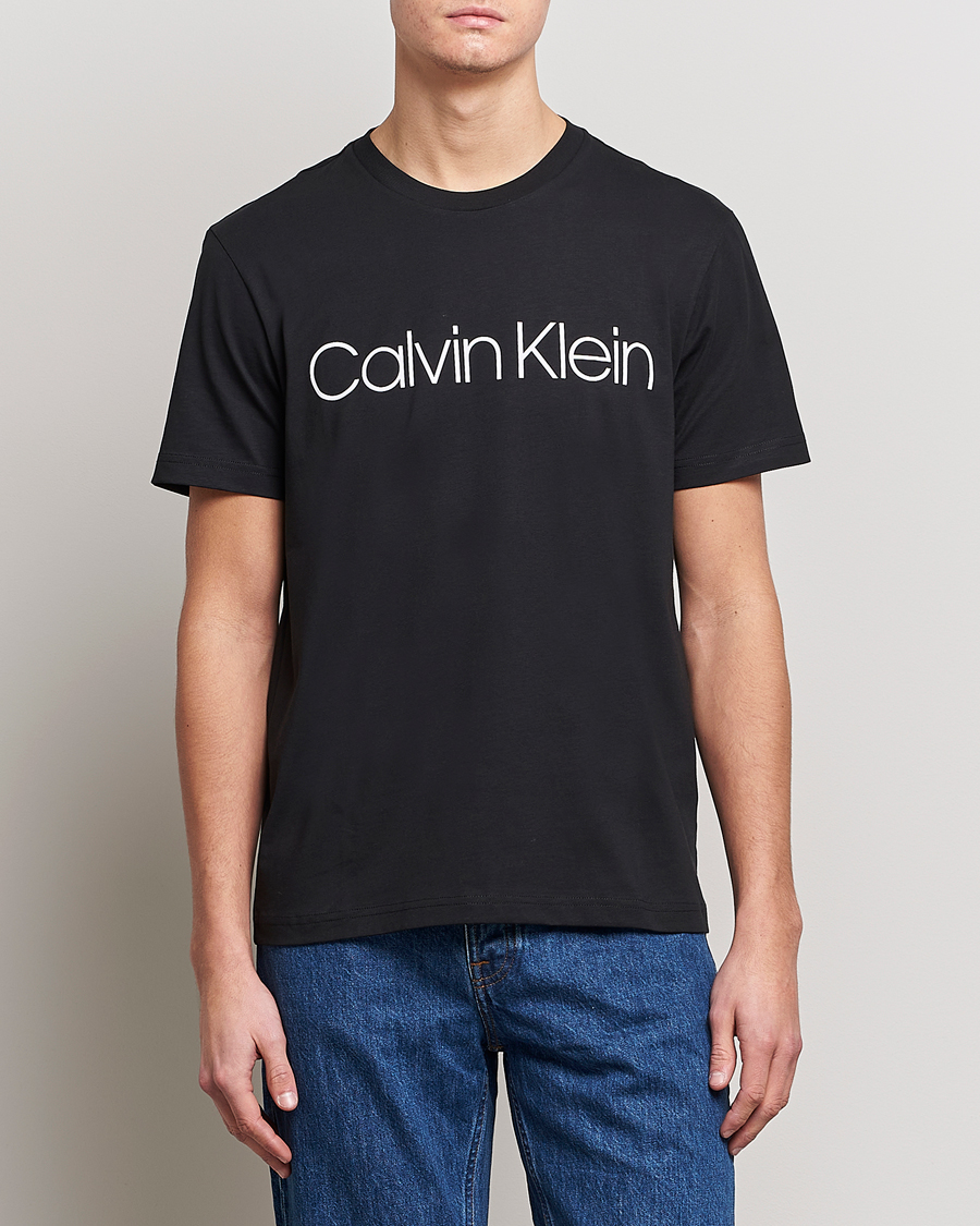 Men | Black t-shirts | Calvin Klein | Front Logo Tee Black