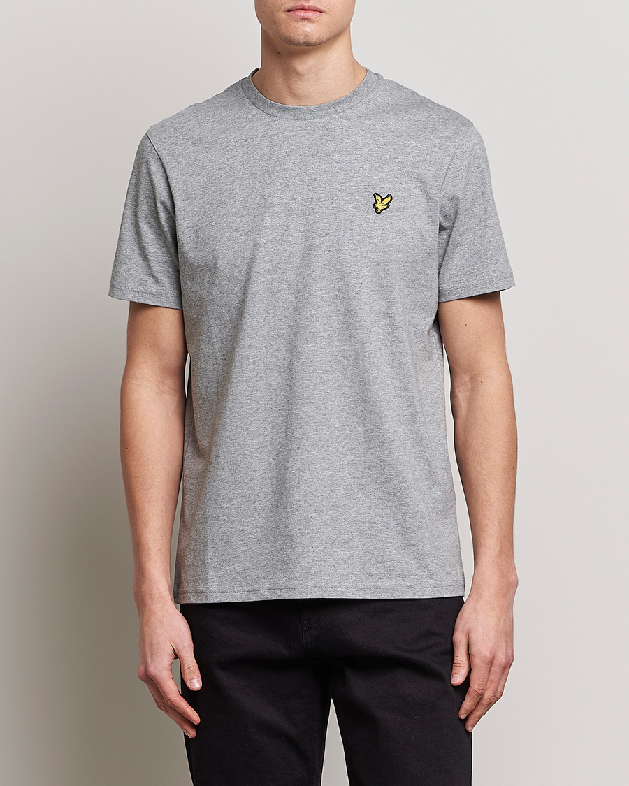 Herr | T-Shirts | Lyle & Scott | Crew Neck Organic Cotton T-Shirt Mid Grey Marl