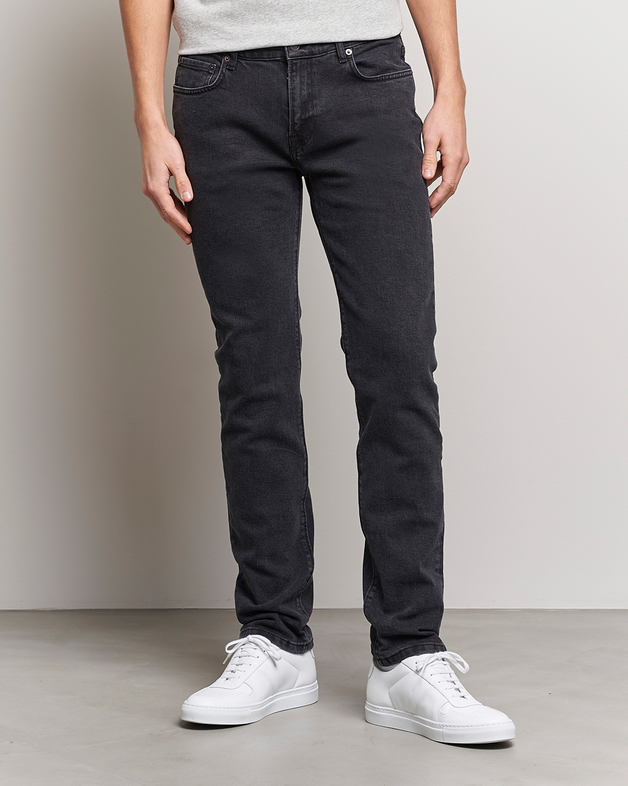 Men | Black jeans | Jeanerica | SM001 Slim Jeans Used Black