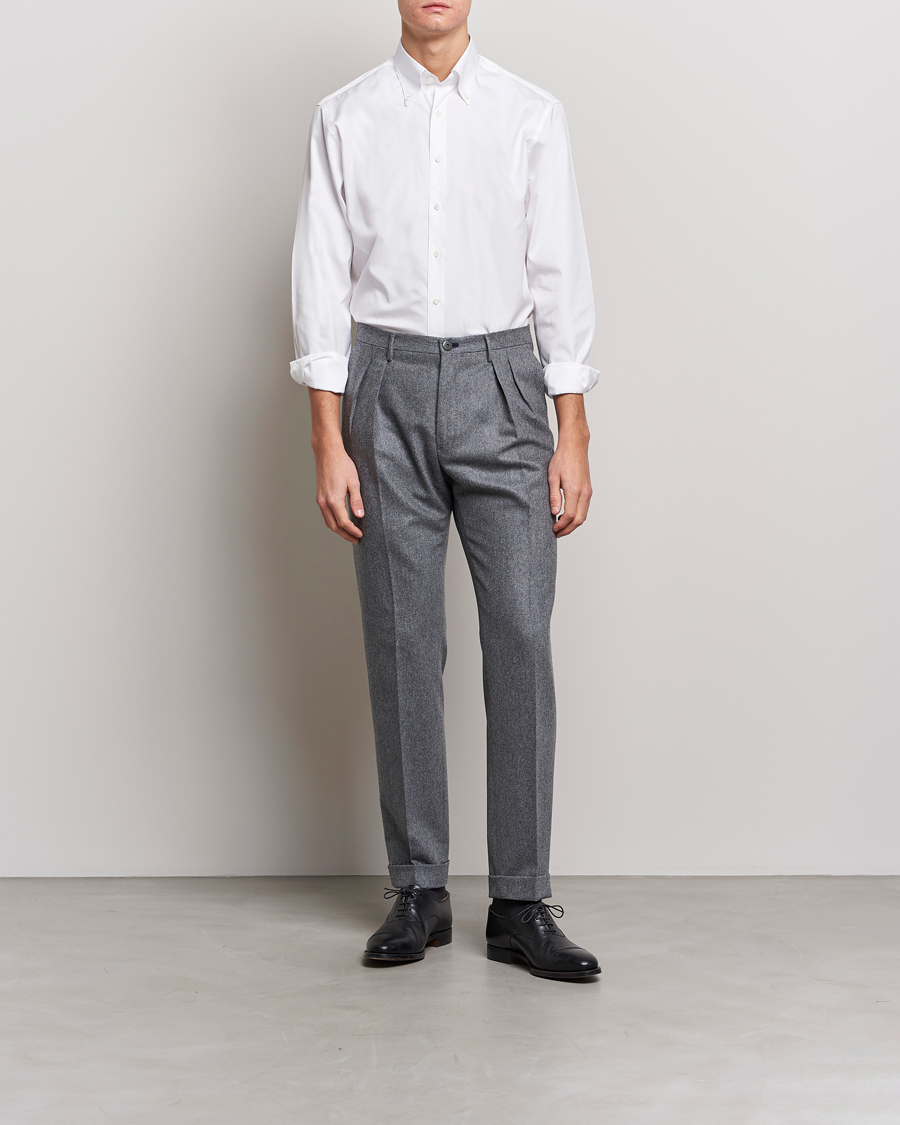 Men | Clothing | Stenströms | Fitted Body Button Down Shirt White
