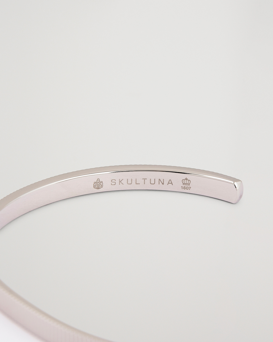 Men | Bracelets | Skultuna | Ribbed Cuff Polished Steel
