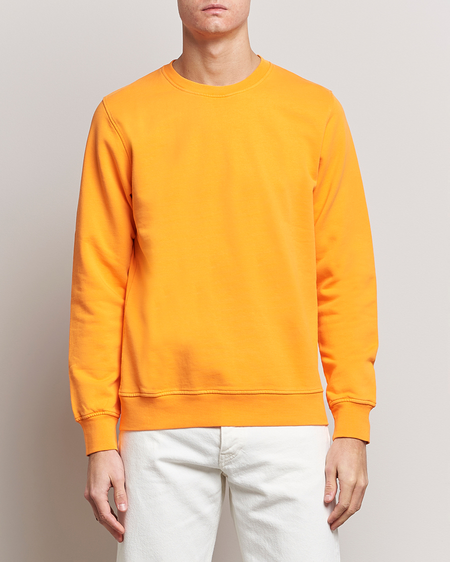 Men | Clothing | Colorful Standard | Classic Organic Crew Neck Sweat Sunny Orange