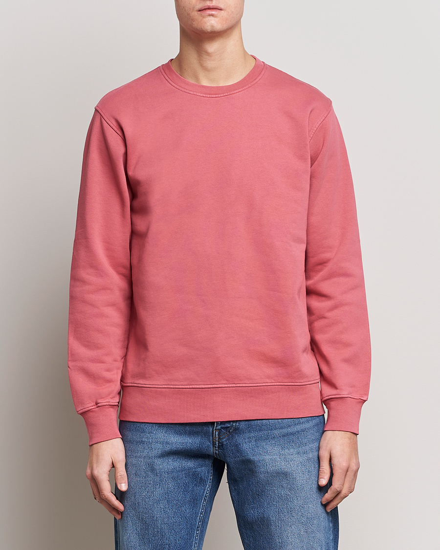 Men | Clothing | Colorful Standard | Classic Organic Crew Neck Sweat Raspberry Pink