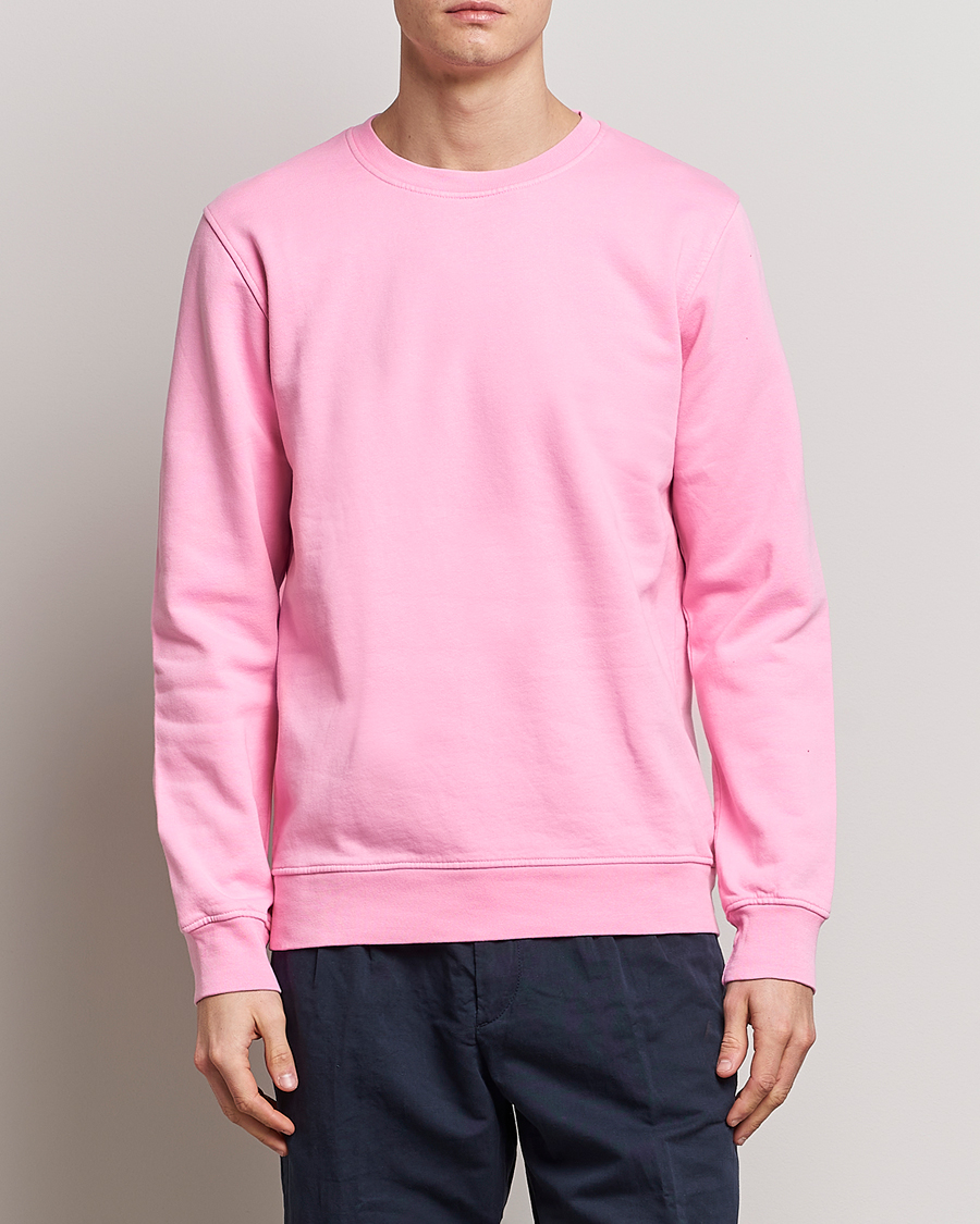 Men | Clothing | Colorful Standard | Classic Organic Crew Neck Sweat Flamingo Pink