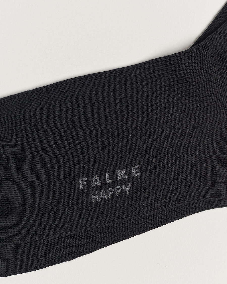 Men | Falke | Falke | Happy 2-Pack Cotton Socks Black