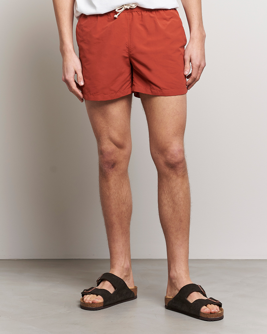 Men | Drawstring swim shorts | Ripa Ripa | Plain Swimshorts Orange