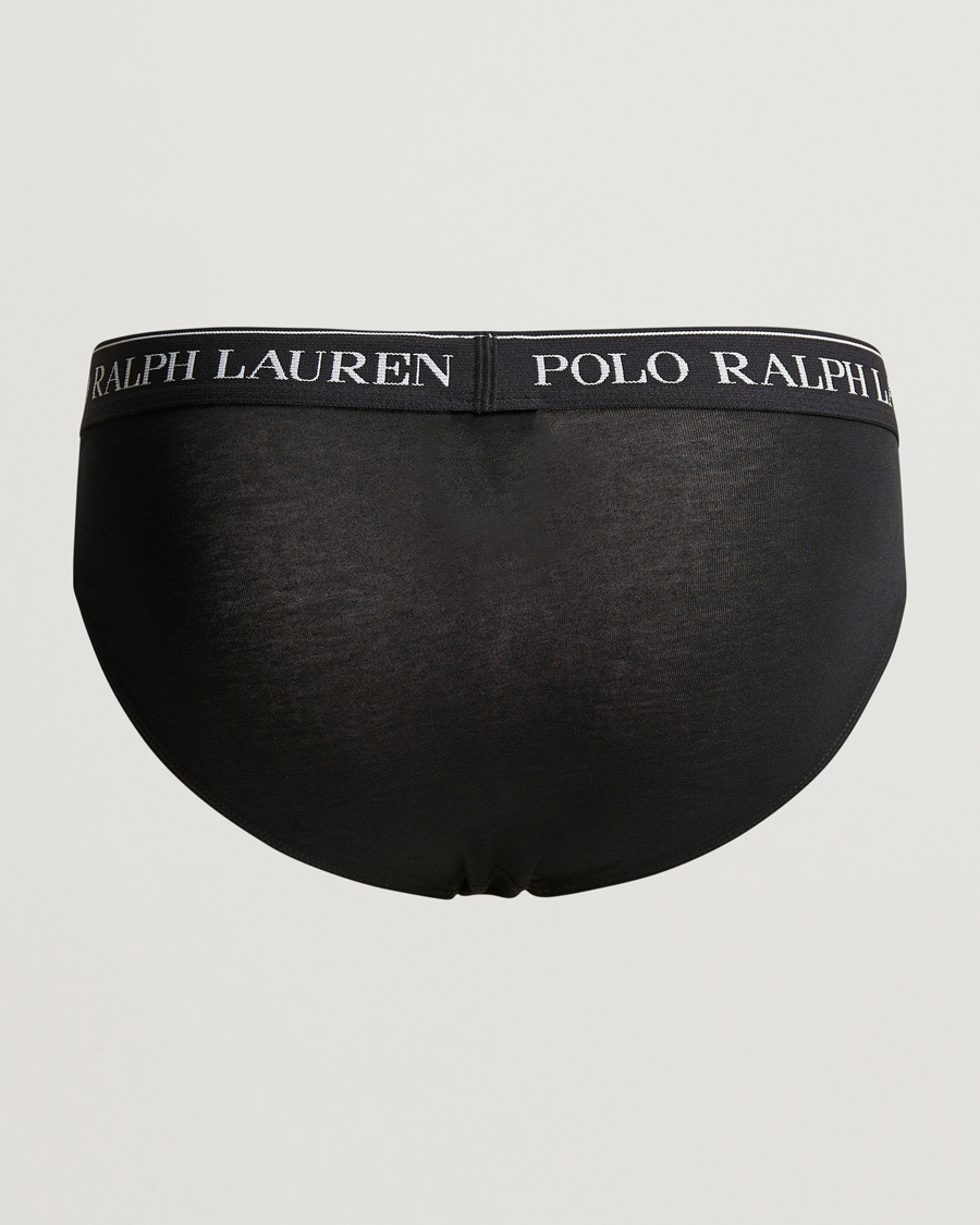 Men | Underwear | Polo Ralph Lauren | 3-Pack Low Rise Brief Black