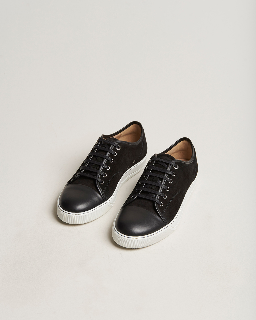 Homme | Luxury Brands | Lanvin | Nappa Cap Toe Sneaker Black