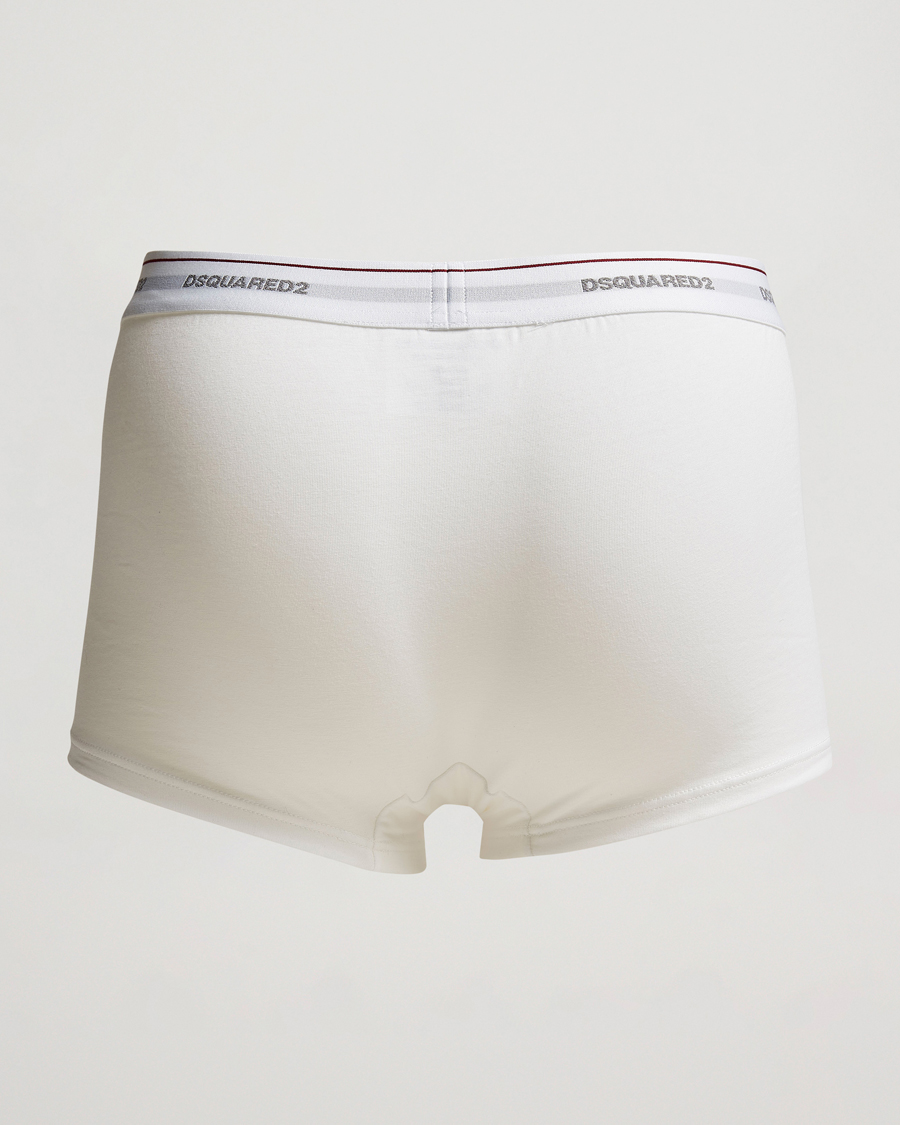 Men | Clothing | Dsquared2 | 3-Pack Cotton Stretch Trunk White