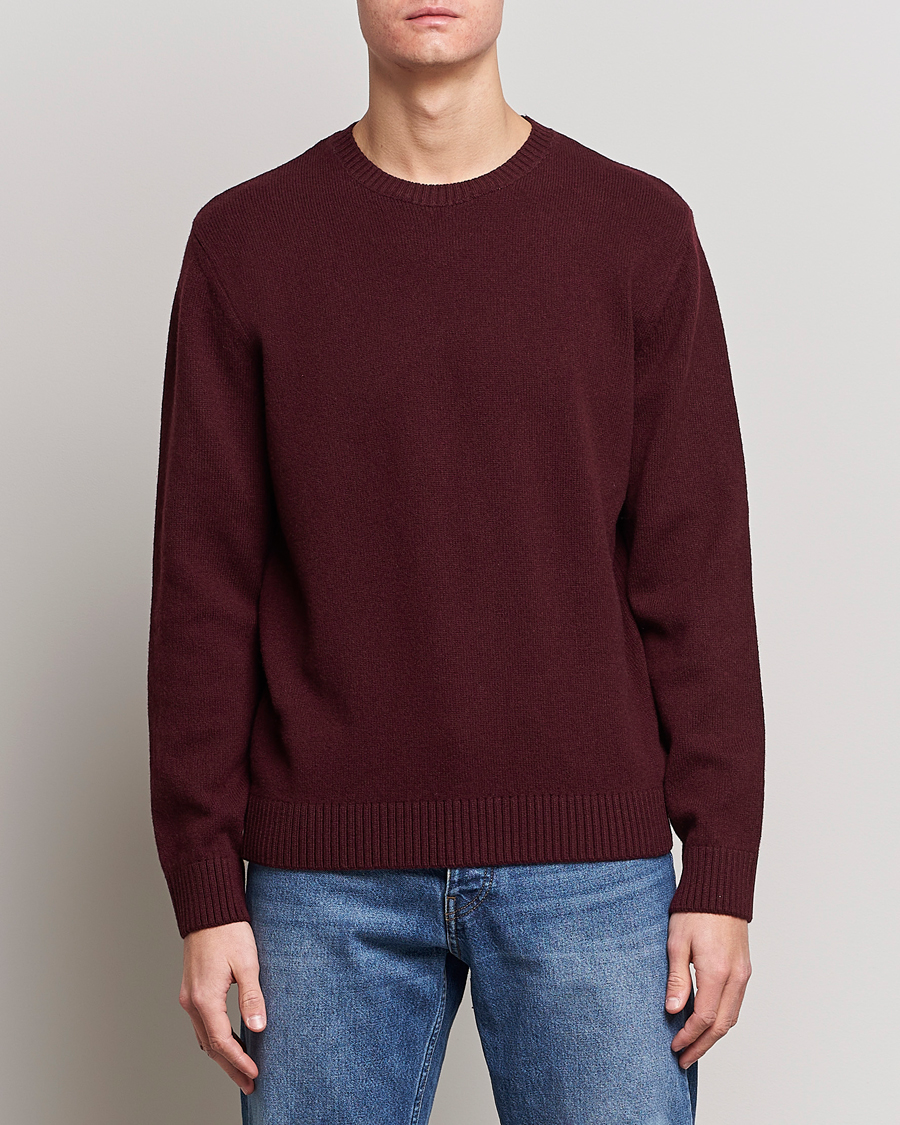 Men | Clothing | Colorful Standard | Classic Merino Wool Crew Neck Oxblood Red