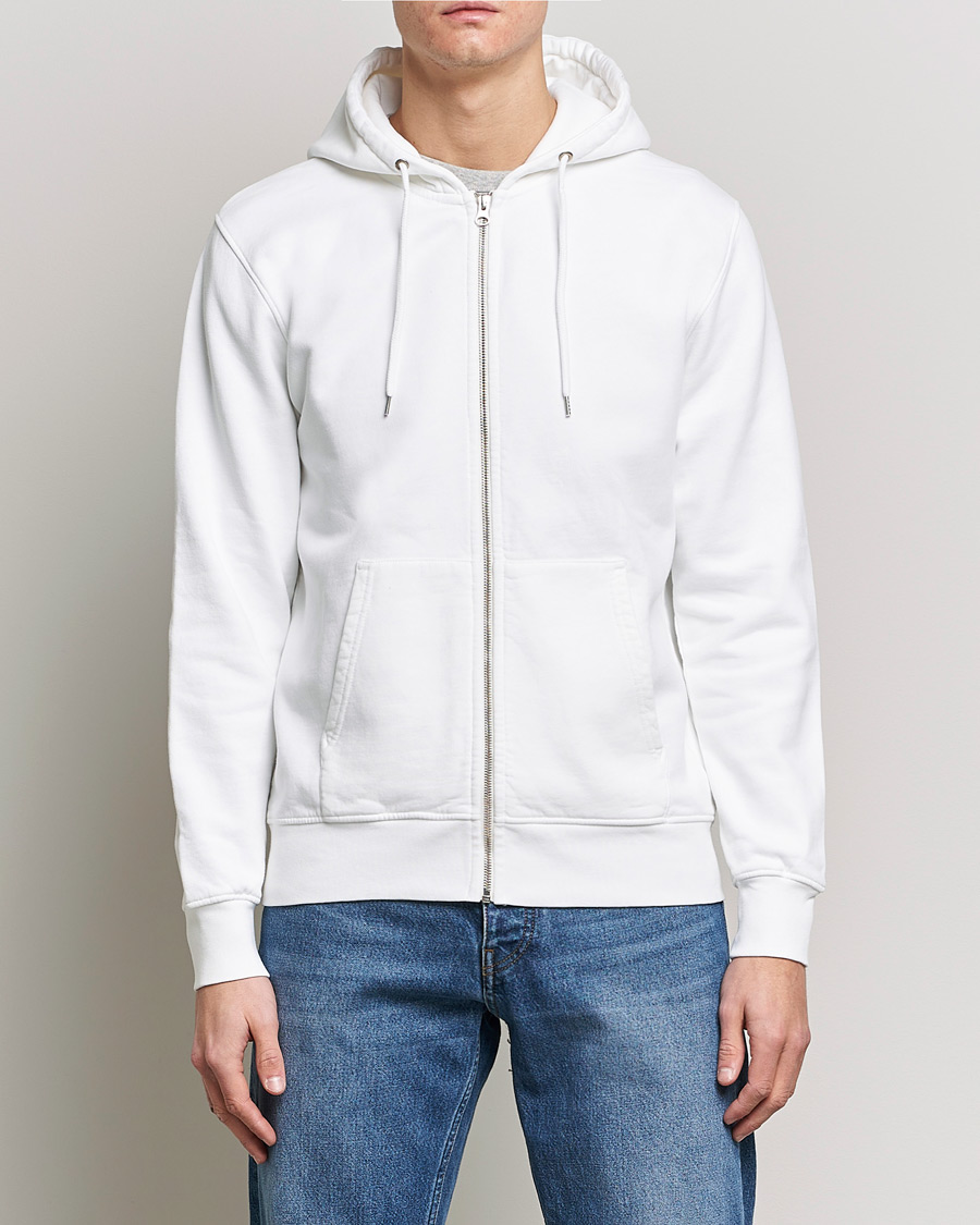 Men | Hooded Sweatshirts | Colorful Standard | Classic Organic Full Zip Hood Optical White