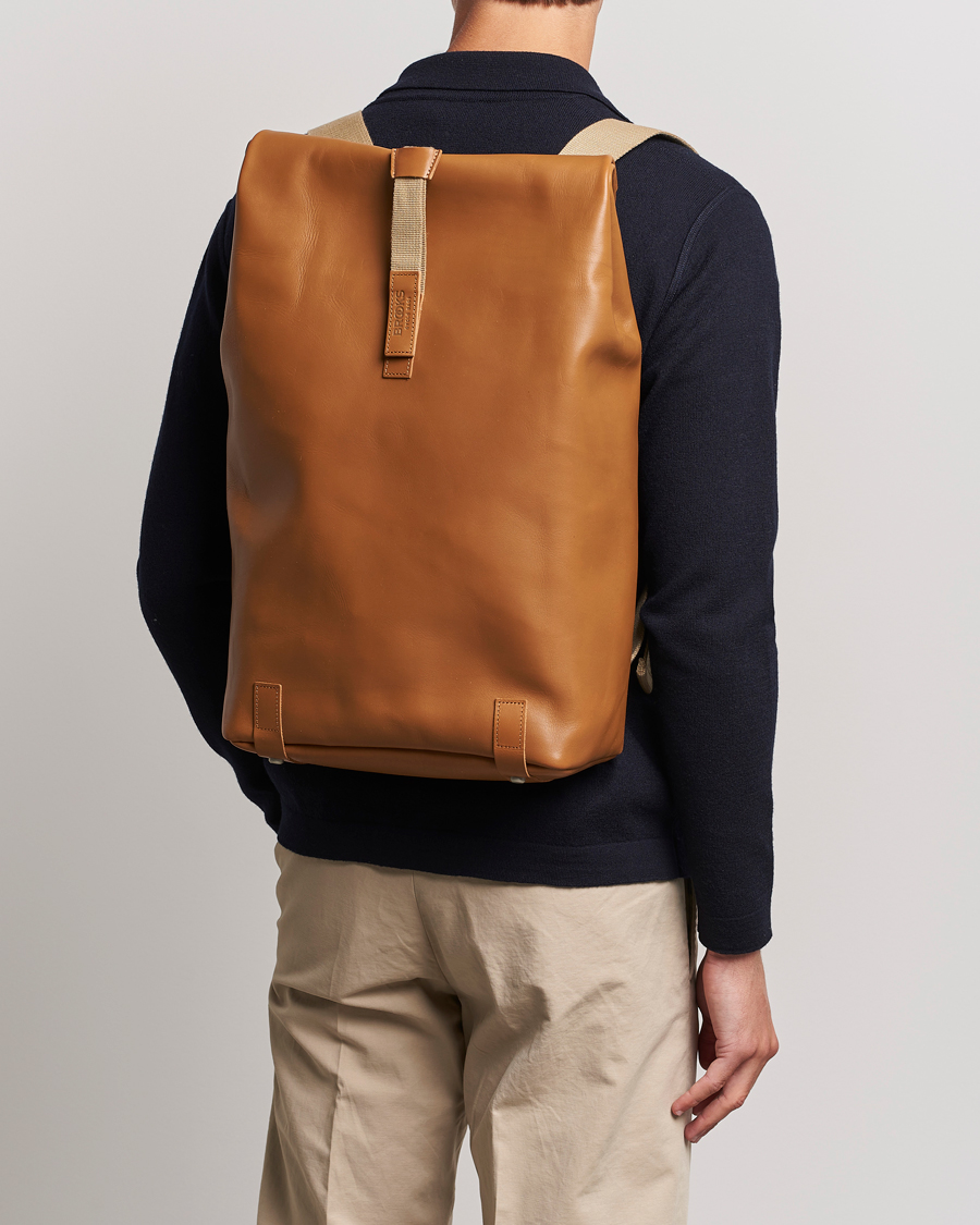 Men | Accessories | Brooks England | Pickwick Large Leather Backpack Honey