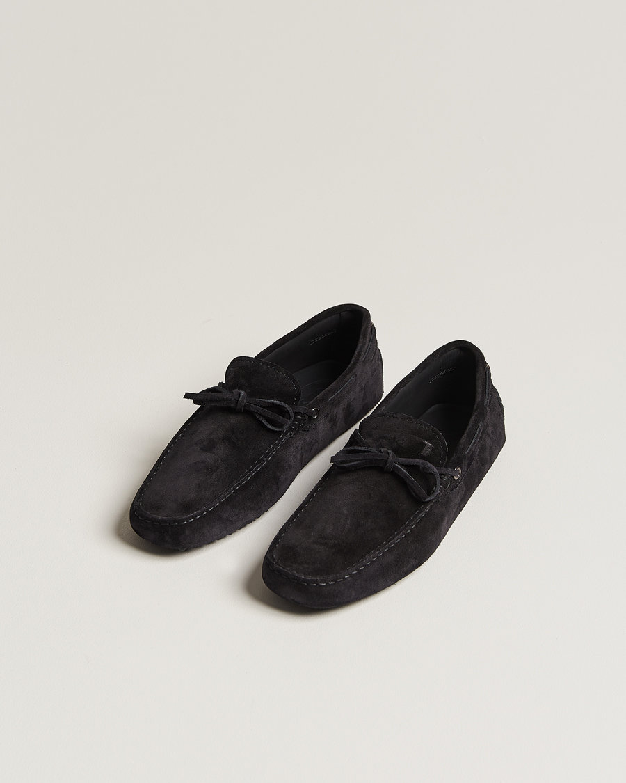 Homme | Tod's | Tod\'s | Lacetto Gommino Carshoe Black Suede