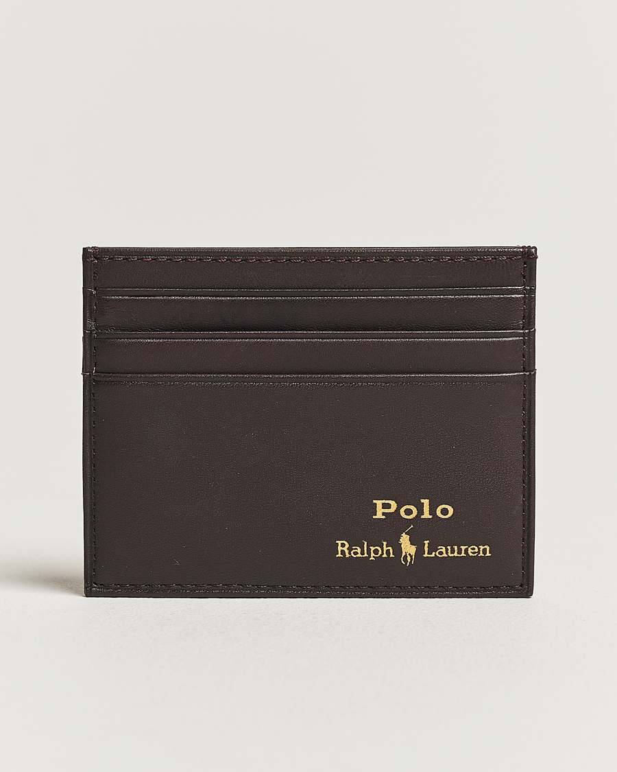 Men | Cardholders | Polo Ralph Lauren | Leather Credit Card Holder Brown