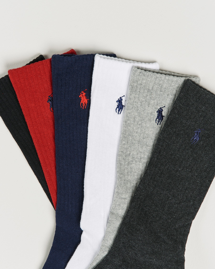 Men | Underwear & Socks | Polo Ralph Lauren | 6-Pack Cotton Crew Socks Multi
