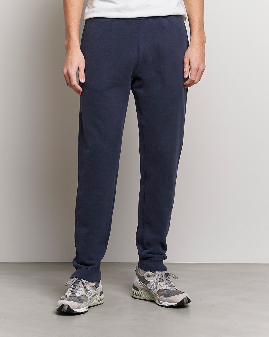 Men | Clothing | Sunspel | Cotton Loopback Track Pants Navy