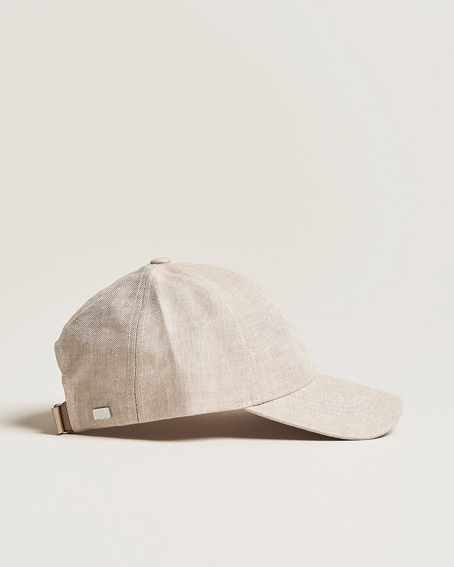 Herr | Kepsar | Varsity Headwear | Linen Baseball Cap Hampton Beige