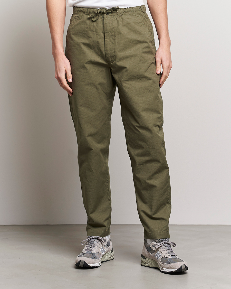 Herr | Byxor | orSlow | New Yorker Pants Army Green