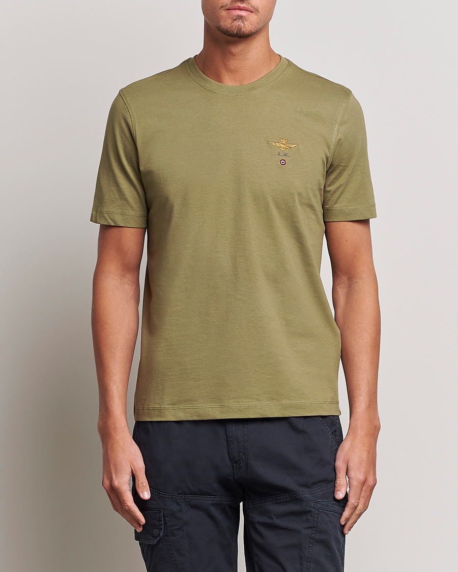Men | Short Sleeve T-shirts | Aeronautica Militare | TS1580 Crew Neck Tee Green