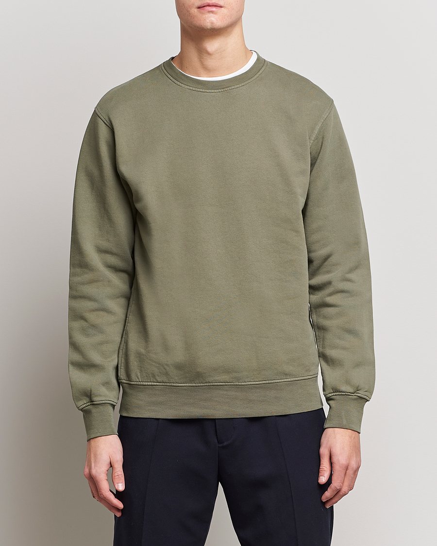 Men | Colorful Standard | Colorful Standard | Classic Organic Crew Neck Sweat Dusty Olive