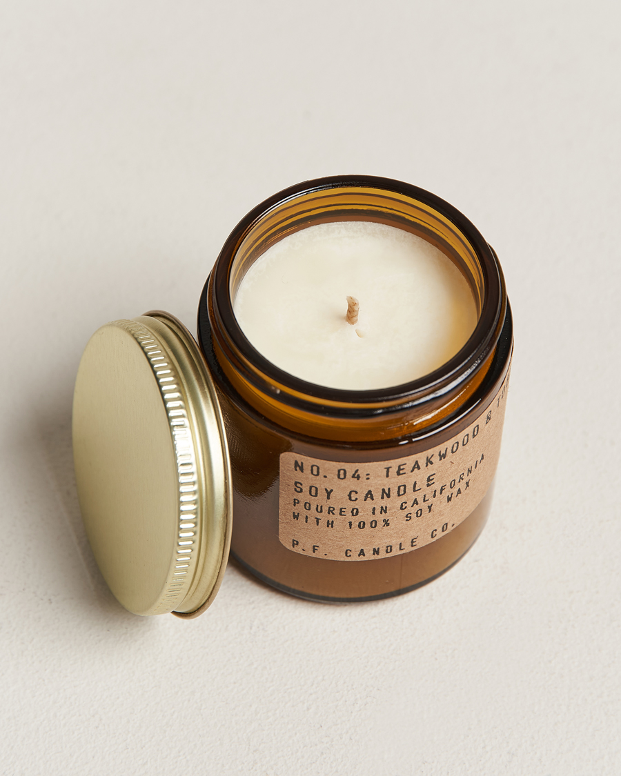 Men | P.F. Candle Co. | P.F. Candle Co. | Soy Candle No. 4 Teakwood & Tobacco 99g