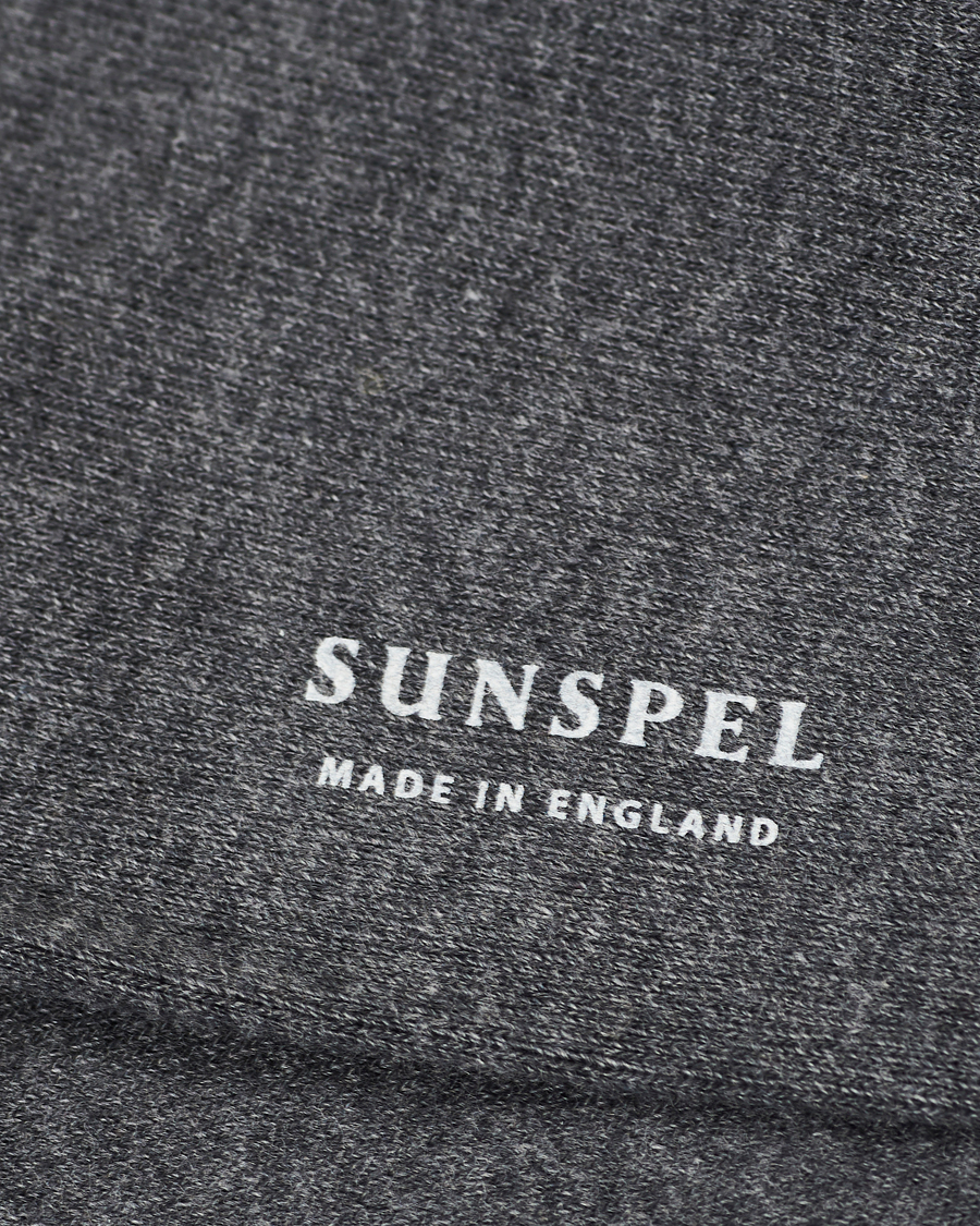 Herr | Strumpor | Sunspel | Cotton Blend Socks Grey Melange