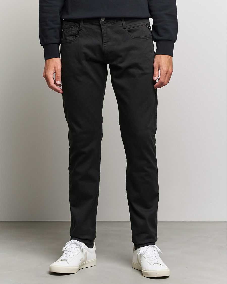 Men | Clothing | Replay | Anbass Hyperflex X.Lite 5-Pocket Pants Black