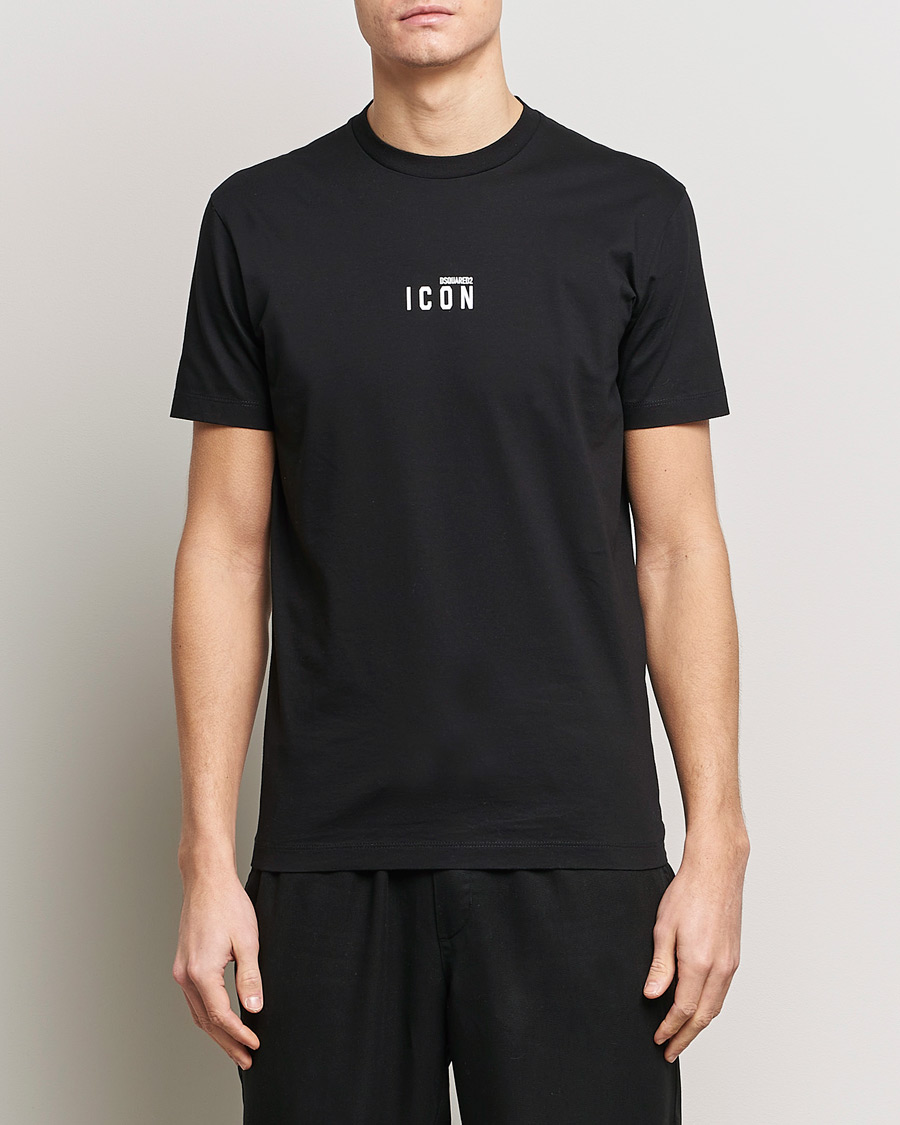 Herr | T-Shirts | Dsquared2 | Icon Small Logo Crew Neck T-Shirt Black