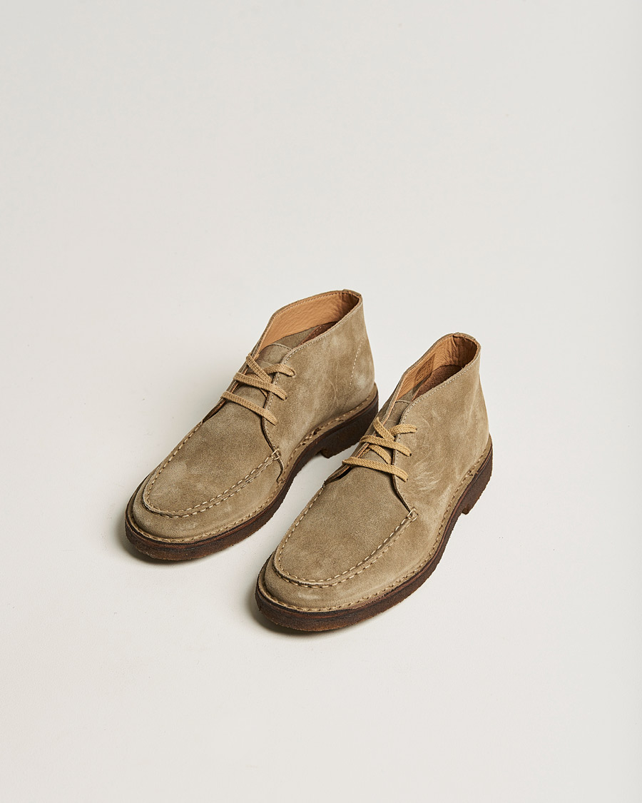 Men | Shoes | Drake's | Crosby Moc-Toe Suede Chukka Boots Sand