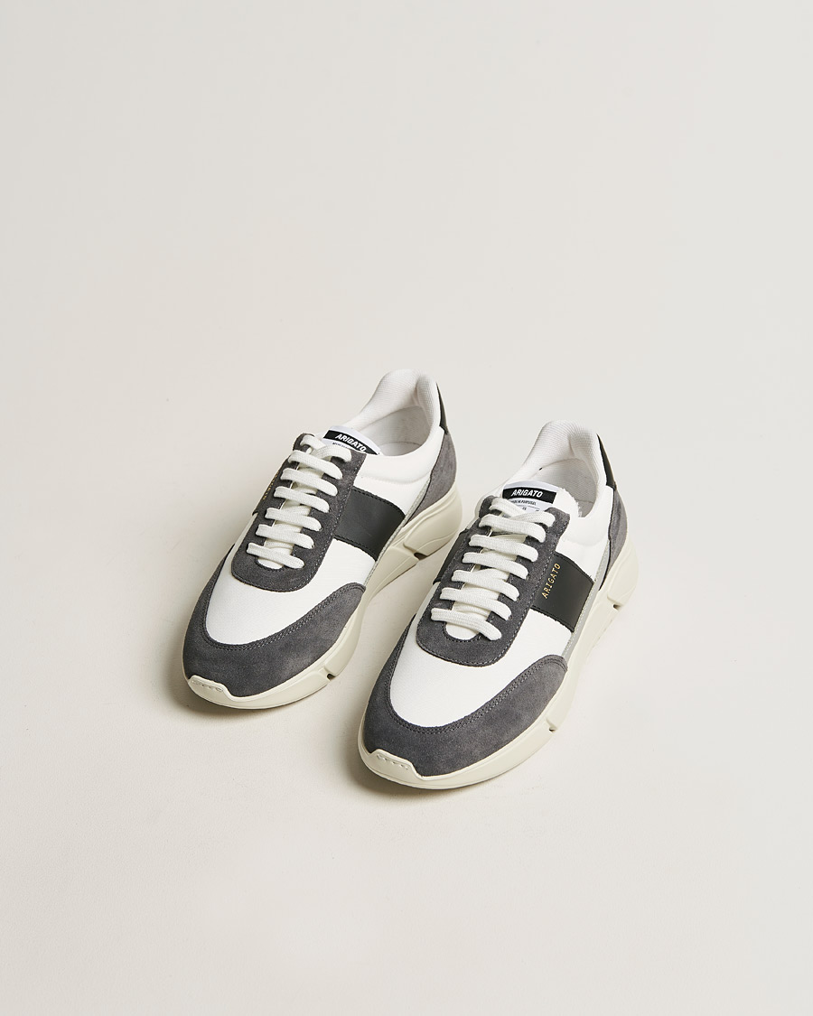 Homme | Chaussures En Daim | Axel Arigato | Genesis Vintage Runner Sneaker White/Grey Suede