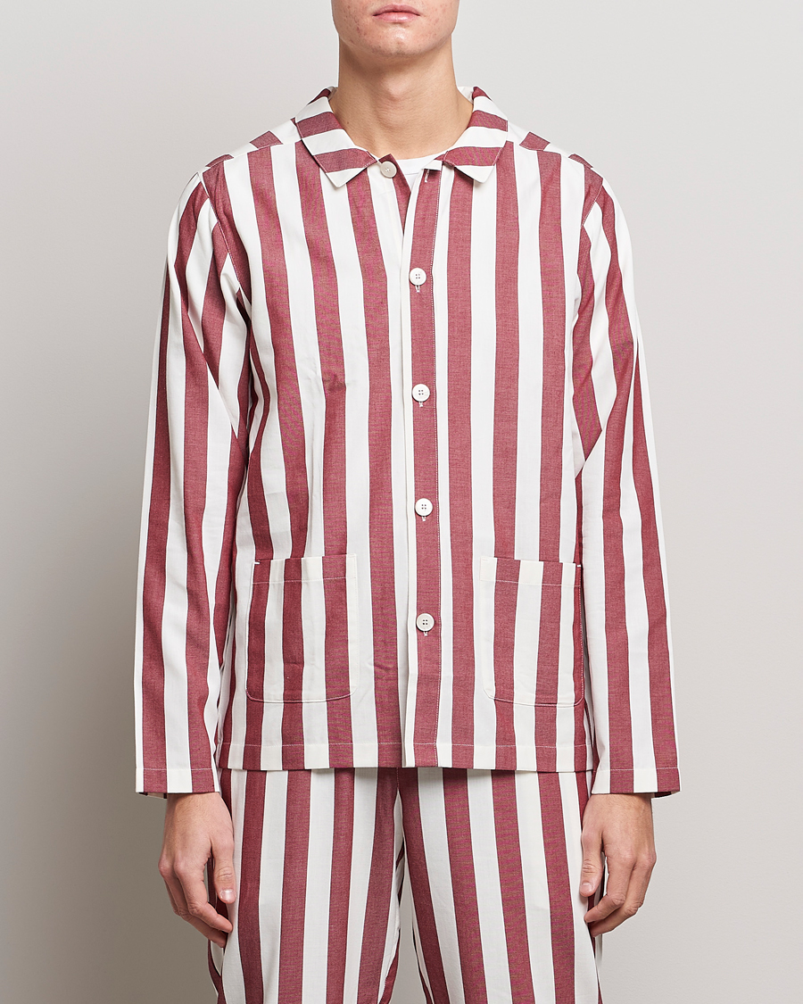 Men | Loungewear | Nufferton | Uno Striped Pyjama Set Red/White