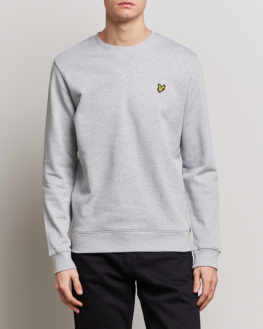 Men | Sweatshirts | Lyle & Scott | Crew Neck Cotton Sweatershirt Light Grey Marl