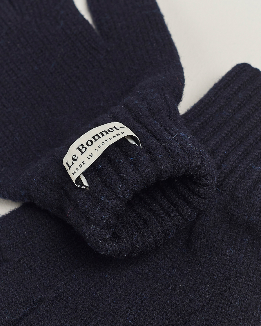 Men | Gifts | Le Bonnet | Merino Wool Gloves Midnight