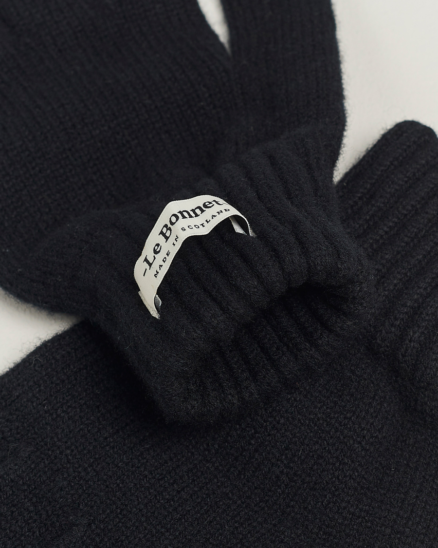 Men | Le Bonnet | Le Bonnet | Merino Wool Gloves Onyx