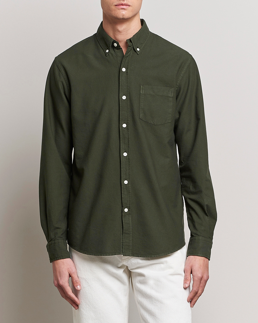 Men | Gifts | Colorful Standard | Classic Organic Oxford Button Down Shirt Hunter Green