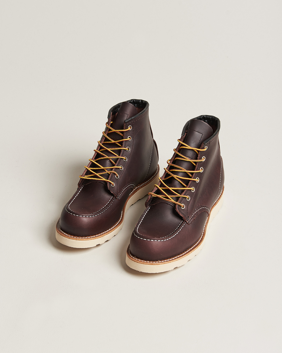 Men | Lace-up Boots | Red Wing Shoes | Moc Toe Boot Black Cherry Excalibur Leather