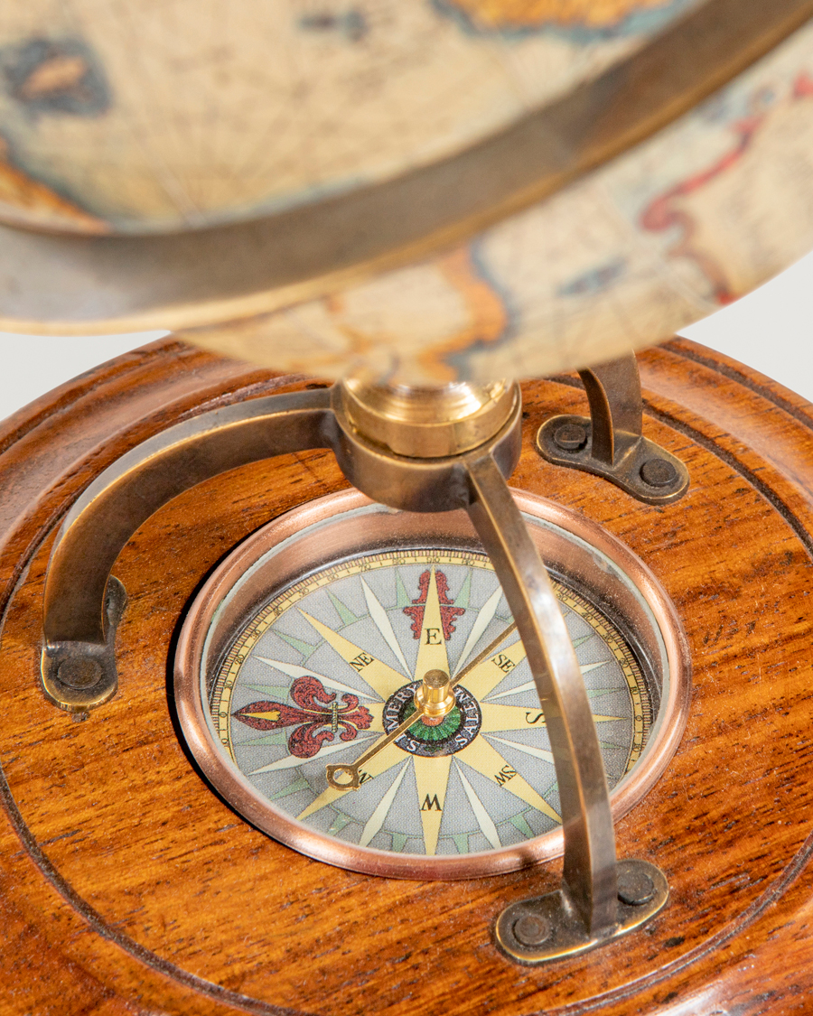 Homme | Pour La Maison | Authentic Models | Terrestrial Globe With Compass 