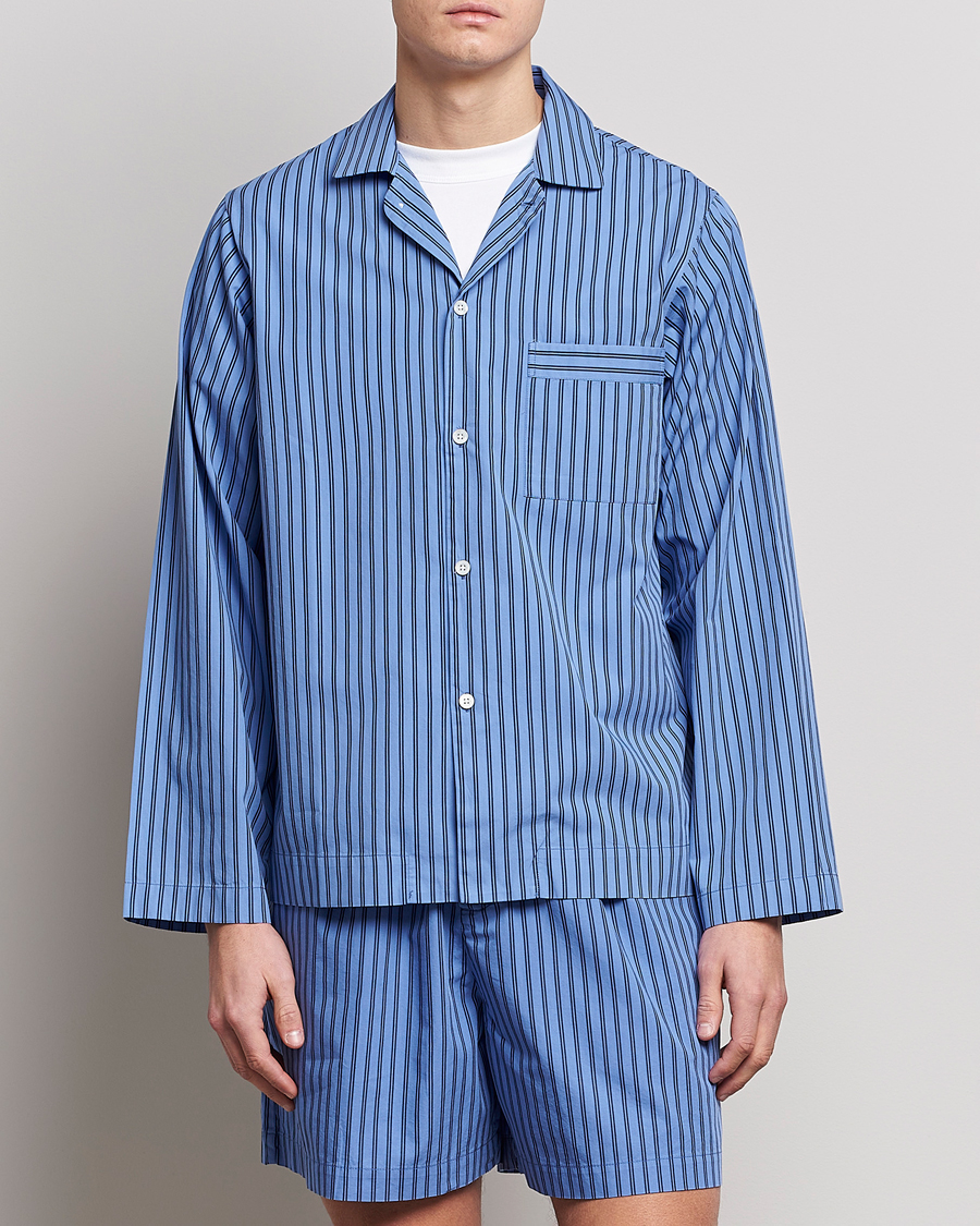 Men | Pyjamas | Tekla | Poplin Pyjama Shirt Boro Stripes