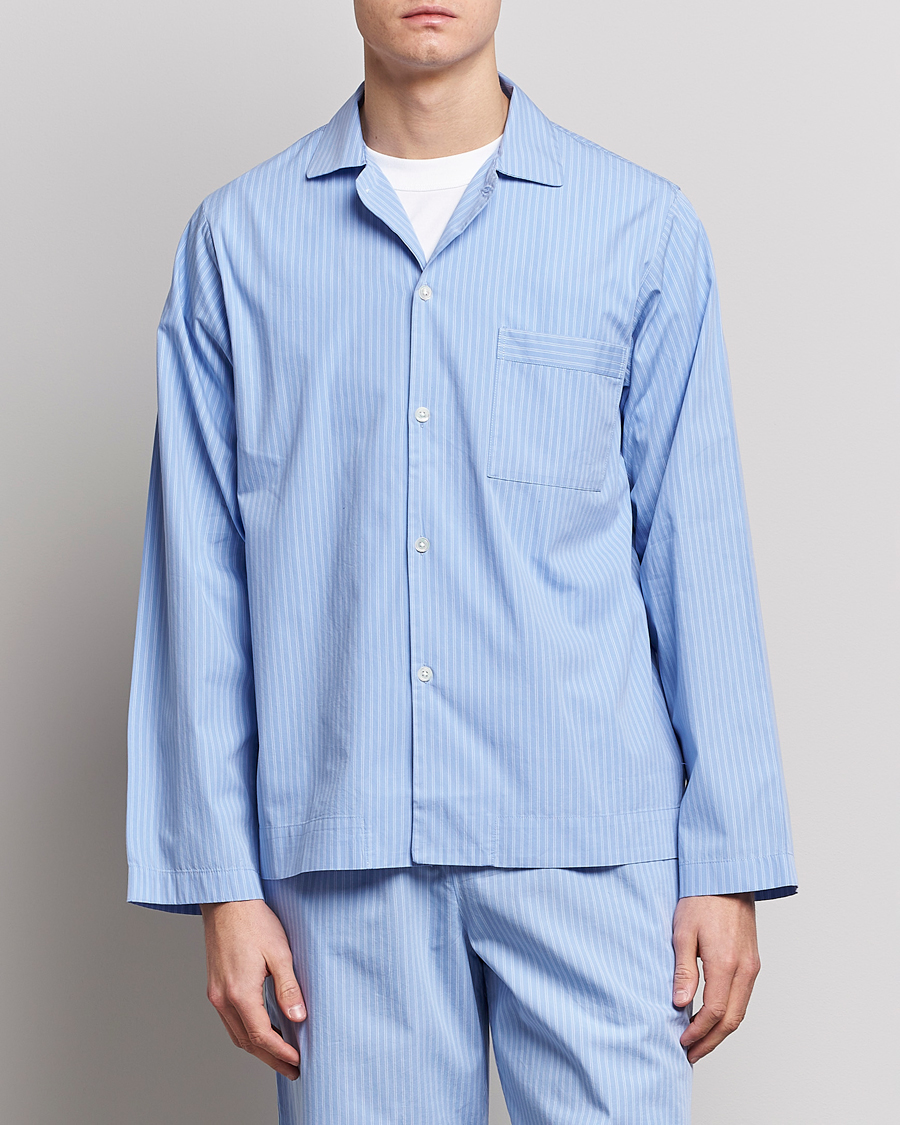 Men | Pyjamas | Tekla | Poplin Pyjama Shirt Pin Stripes