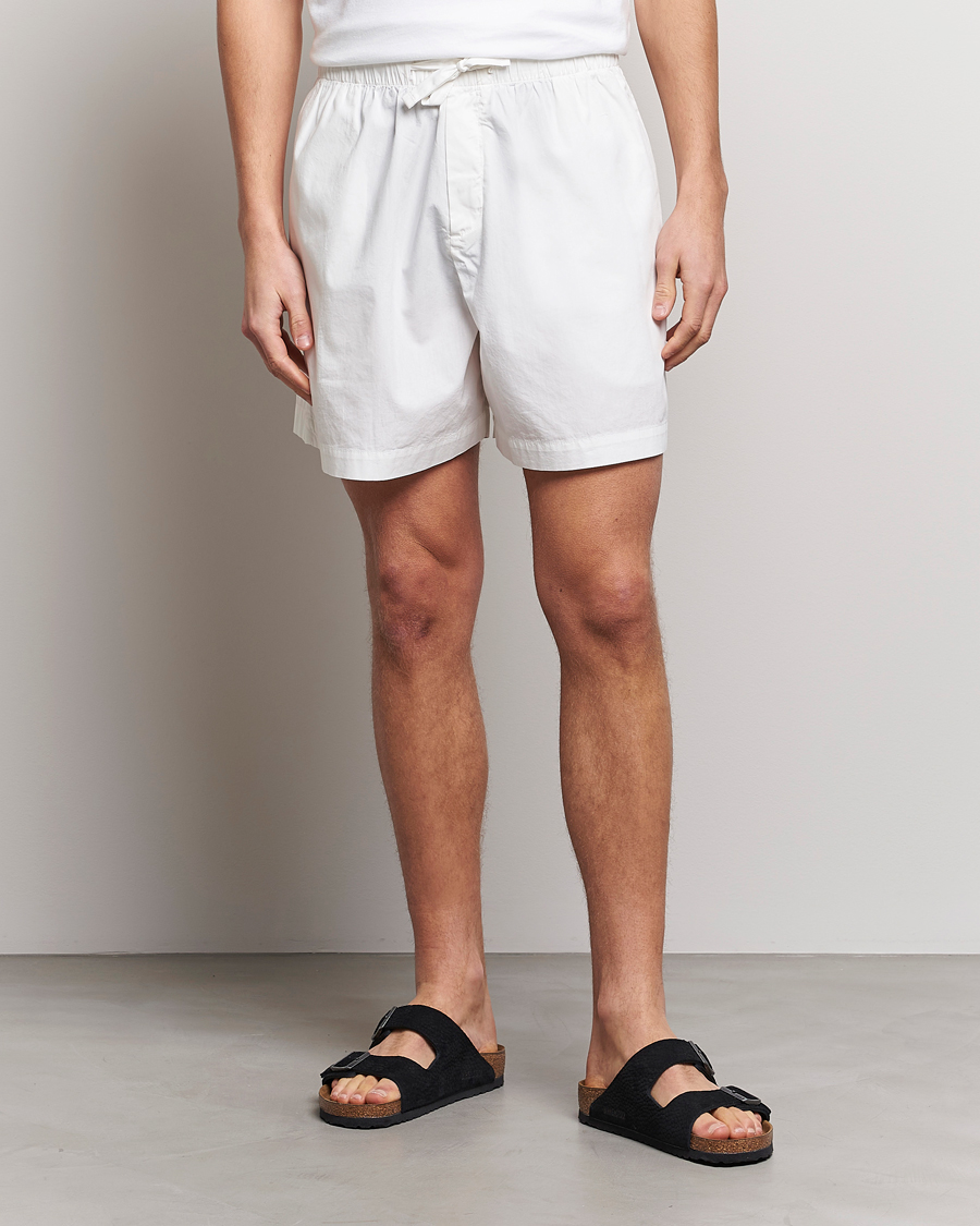 Men | Pyjamas | Tekla | Poplin Pyjama Shorts Alabaster White